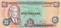 p66 from Jamaica: 5 Dollars from 1984