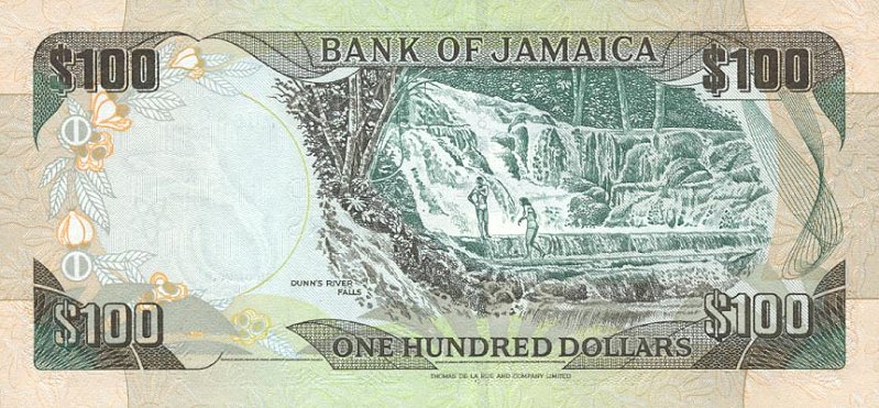 Back of Jamaica p76c: 100 Dollars from 2000