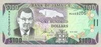 p76c from Jamaica: 100 Dollars from 2000