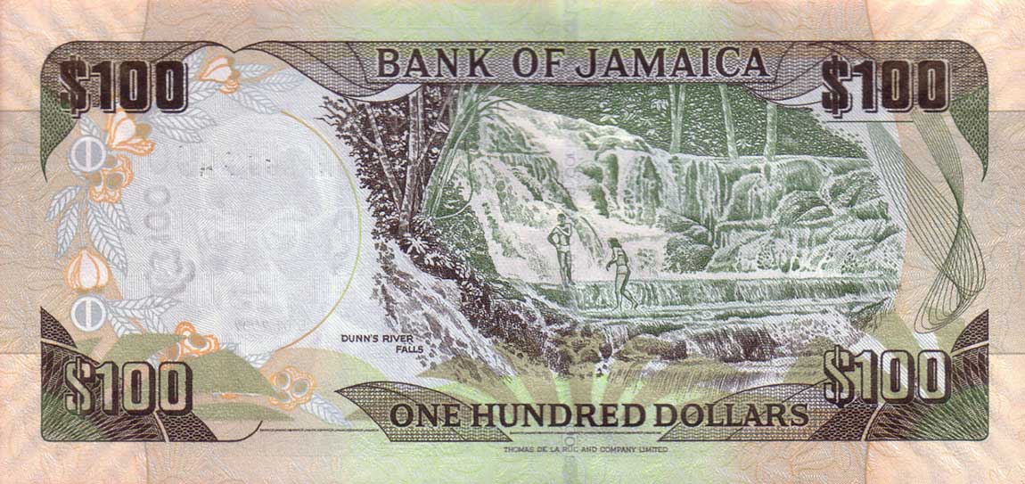 Back of Jamaica p84c: 100 Dollars from 2007