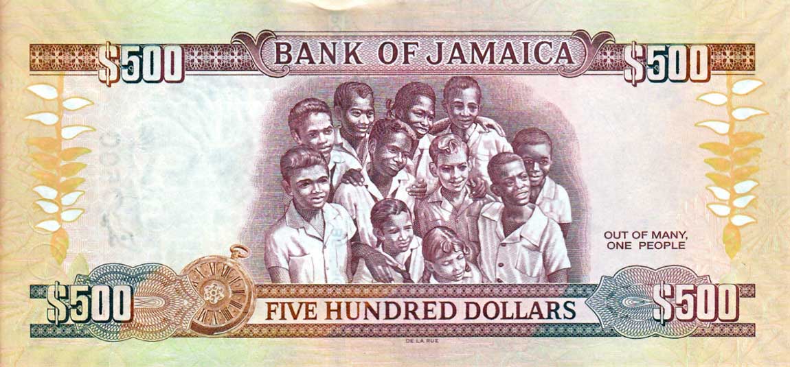 Back of Jamaica p91: 500 Dollars from 2012