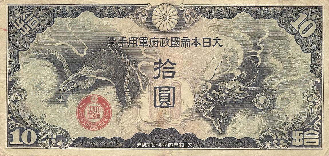 Front of Japanese Invasion of China pM20r: 10 Yen from 1939