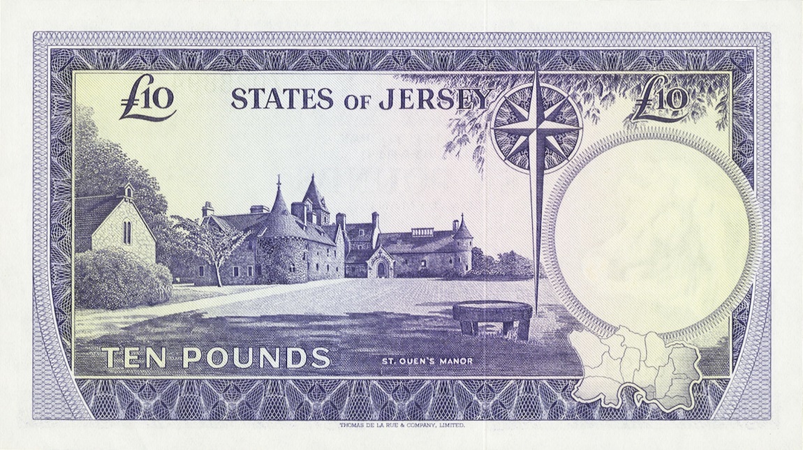 Back of Jersey p10r: 10 Pounds from 1972