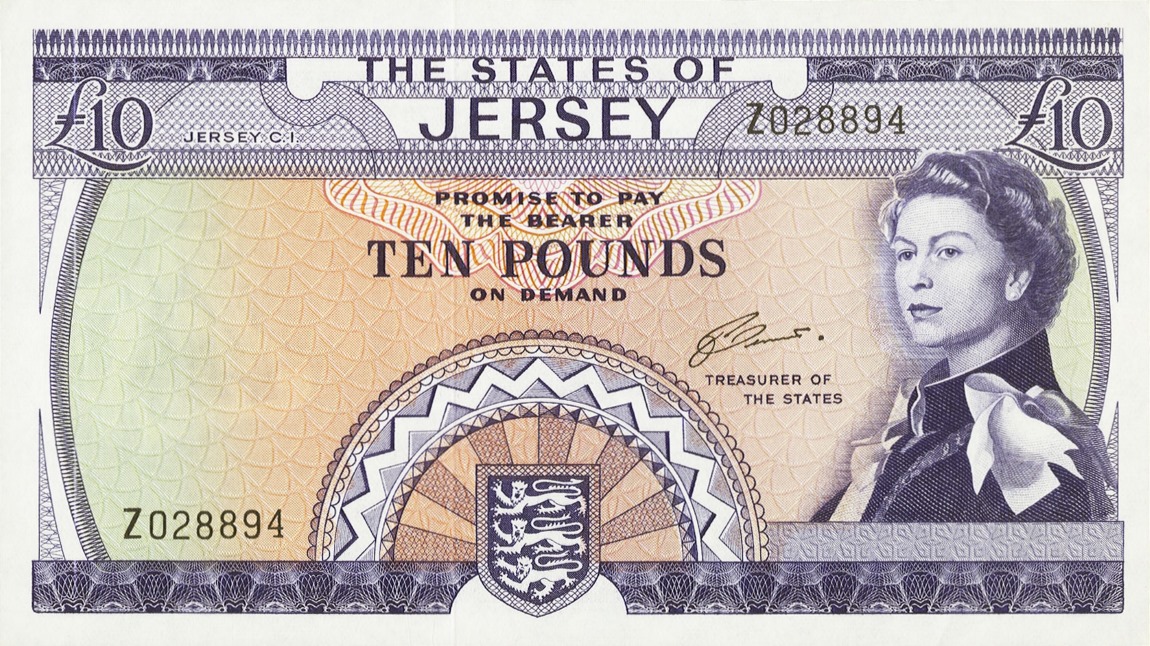 Front of Jersey p10r: 10 Pounds from 1972