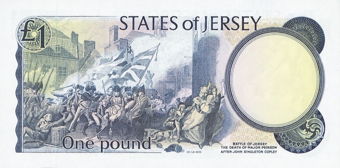 Back of Jersey p11a: 1 Pound from 1976