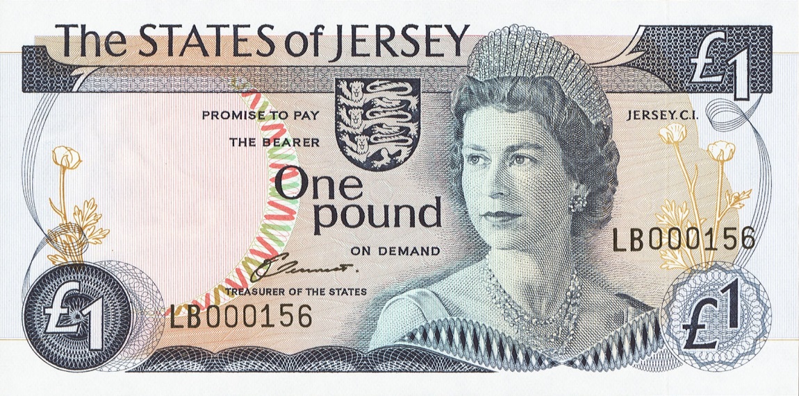 Front of Jersey p11a: 1 Pound from 1976