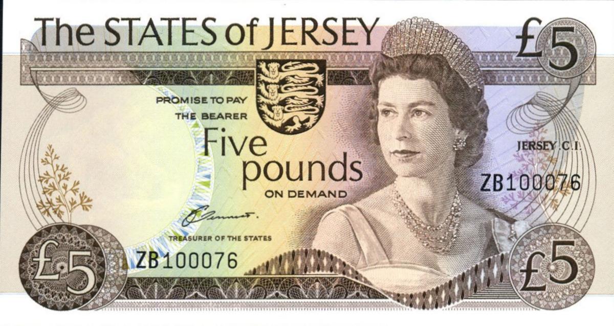 Front of Jersey p12r: 5 Pounds from 1976