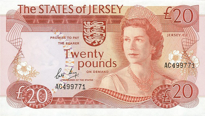Front of Jersey p14b: 20 Pounds from 1976
