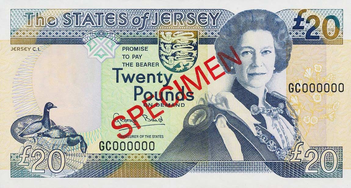 Front of Jersey p23s: 20 Pounds from 1993