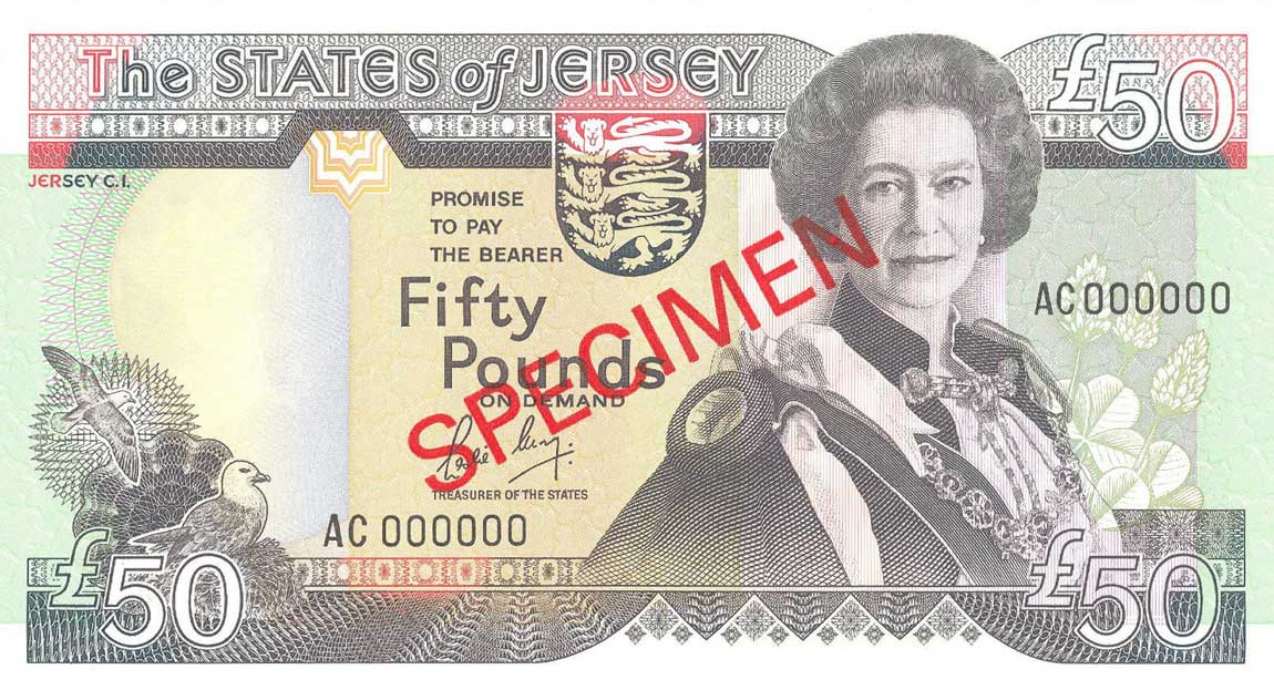 Front of Jersey p24s: 50 Pounds from 1993