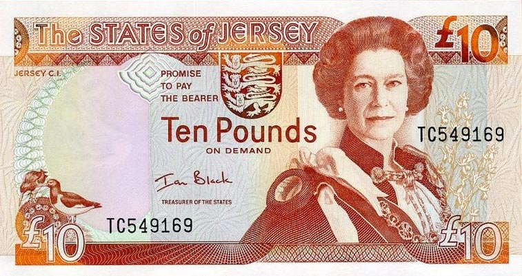 Front of Jersey p28a: 10 Pounds from 2000