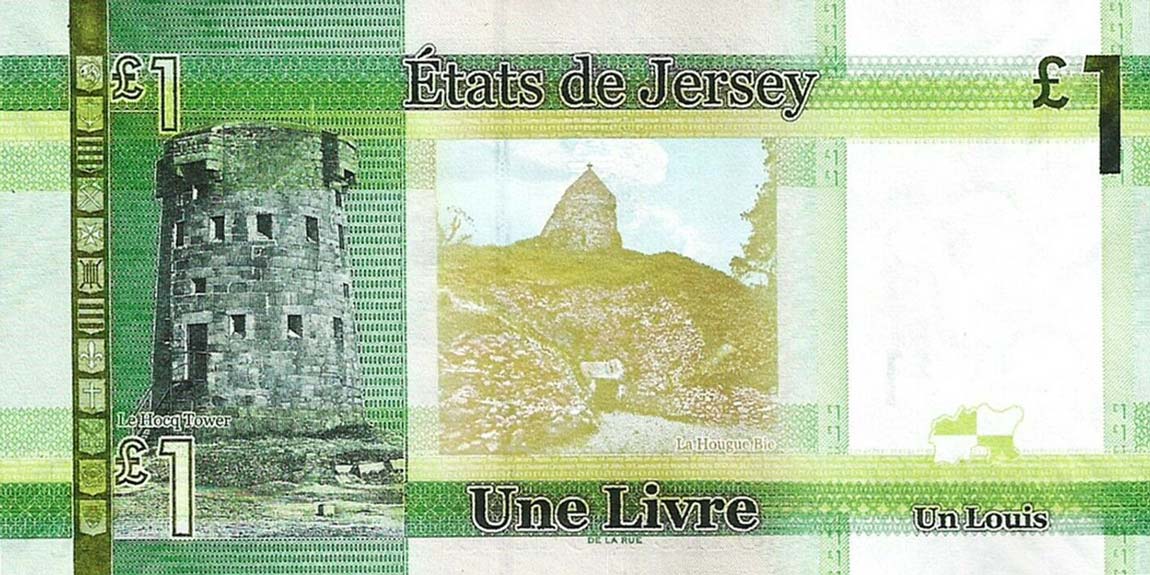 Back of Jersey p32b: 1 Pound from 2010