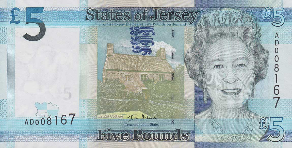Front of Jersey p33a: 5 Pounds from 2010
