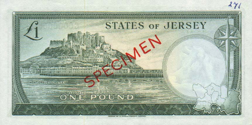 Back of Jersey p8s1: 1 Pound from 1963