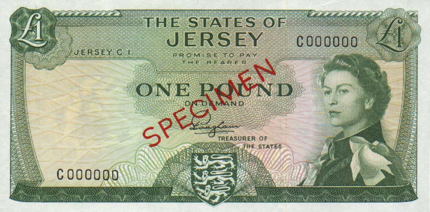 Front of Jersey p8s1: 1 Pound from 1963
