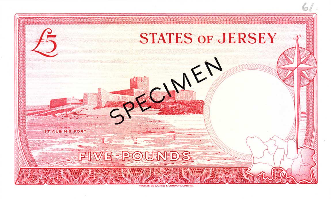 Back of Jersey p9s1: 5 Pounds from 1963