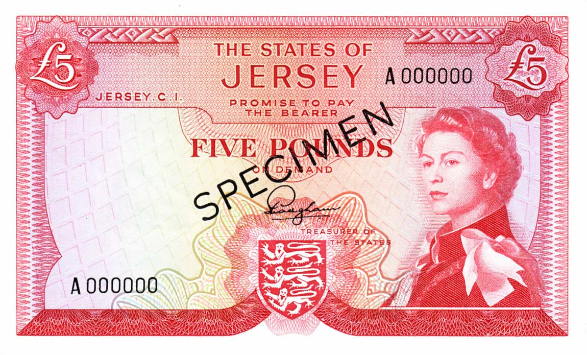 Front of Jersey p9s1: 5 Pounds from 1963