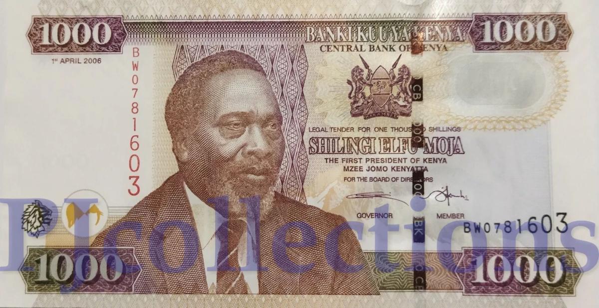 Front of Kenya p51b: 1000 Shillings from 2006