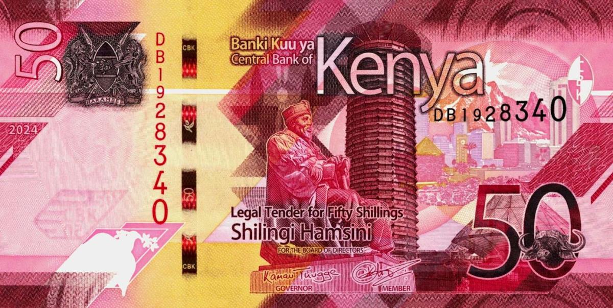 Front of Kenya p52b: 50 Shillings from 2024