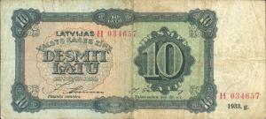 Gallery image for Latvia p25b: 10 Latu