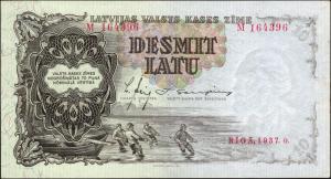 Gallery image for Latvia p29a: 10 Latu from 1937