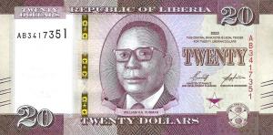 Gallery image for Liberia p33c: 20 Dollars