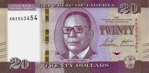 Gallery image for Liberia p37: 20 Dollars