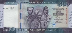 Gallery image for Liberia p36c: 500 Dollars