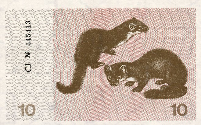 Back of Lithuania p35b: 10 Talonas from 1991