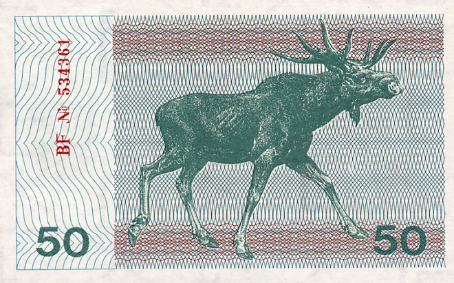 Back of Lithuania p37b: 50 Talonas from 1991