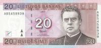 Gallery image for Lithuania p69a: 20 Litu from 2007
