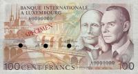 Gallery image for Luxembourg p14As: 100 Francs