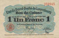 p27 from Luxembourg: 1 Franc from 1914
