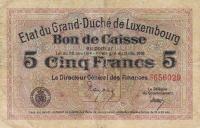 Gallery image for Luxembourg p29b: 5 Francs