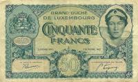Gallery image for Luxembourg p38a: 50 Francs