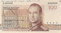 Gallery image for Luxembourg p58ct: 100 Francs