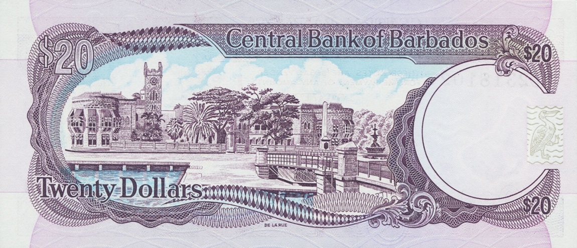 Back of Barbados p39: 20 Dollars from 1988