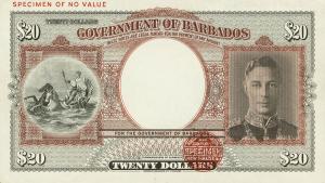 Gallery image for Barbados p5ct: 20 Dollars