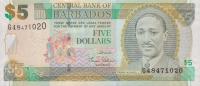 Gallery image for Barbados p67a: 5 Dollars from 2007