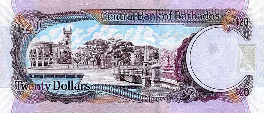 Back of Barbados p69b: 20 Dollars from 2009