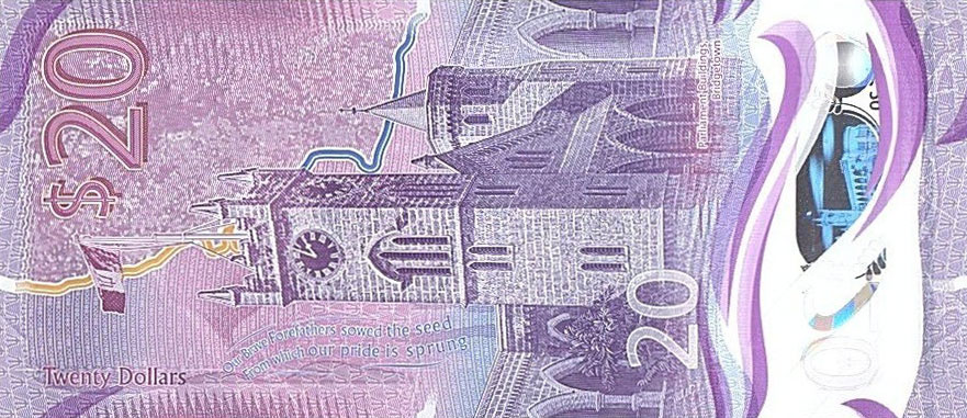 Back of Barbados p83b: 20 Dollars from 2024