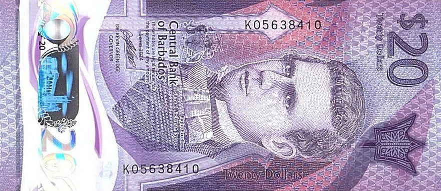 Front of Barbados p83b: 20 Dollars from 2024