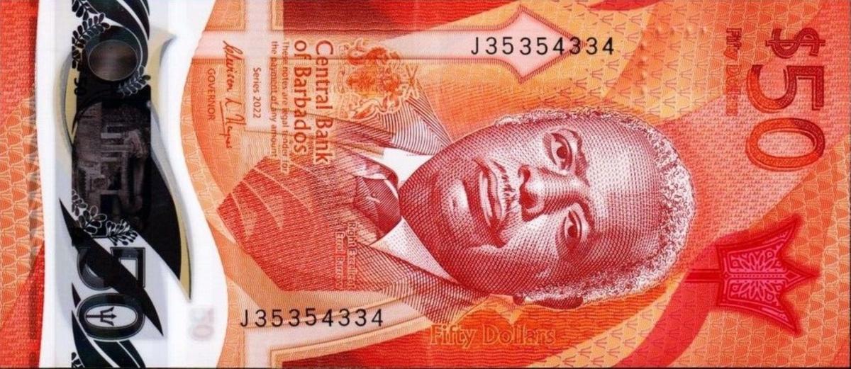 Front of Barbados p84: 50 Dollars from 2022