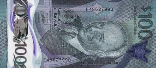 Front of Barbados p85b: 100 Dollars from 2024