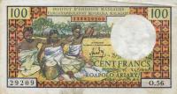 Gallery image for Madagascar p57a: 100 Francs from 1966