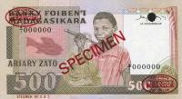 Gallery image for Madagascar p67s: 500 Francs