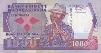 Gallery image for Madagascar p72b: 1000 Francs from 1988