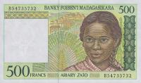 Gallery image for Madagascar p75b: 500 Francs from 1994
