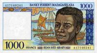 Gallery image for Madagascar p76a: 1000 Francs from 1994