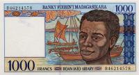 p76b from Madagascar: 1000 Francs from 1994